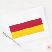 Vlag van Noord-Ossetië Rechthoekige Sticker (Envelop)