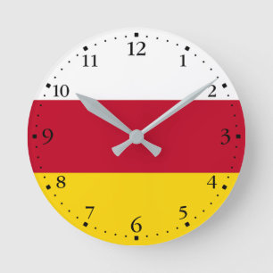Vlag van Noord-Ossetië Ronde Klok