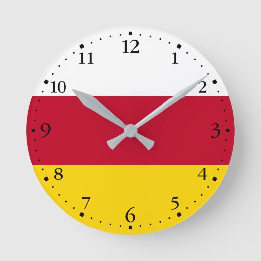 Vlag van Noord-Ossetië Ronde Klok (Voorkant)