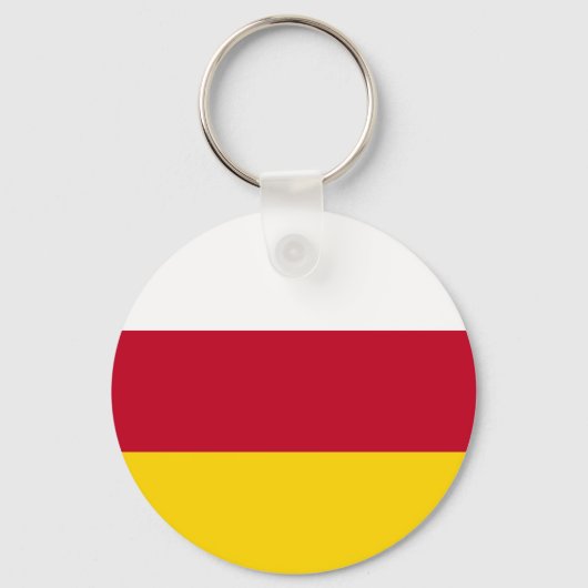 Vlag van Noord-Ossetië Sleutelhanger (Voorkant)