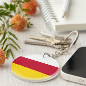 Vlag van Noord-Ossetië Sleutelhanger (Voorkant Rechts)