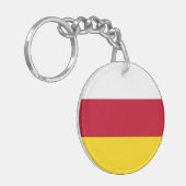 Vlag van Noord-Ossetië Sleutelhanger (Voorkant Links)