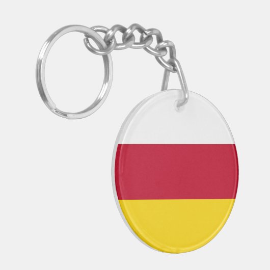 Vlag van Noord-Ossetië Sleutelhanger (Voorkant Links)