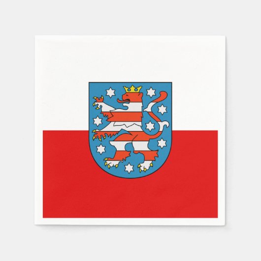 Vlag van Noordrijn-Westfalen Napkins Servet (Voorkant)