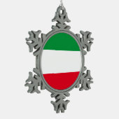 Vlag van Noordrijn-Westfalen Snowflake Pewter Ch Tin Sneeuwvlok Ornament (Links)