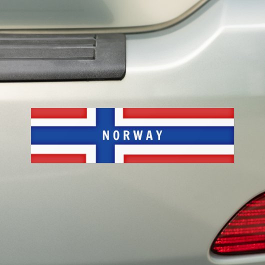 Vlag van Noorse Bumpersticker (Op auto)