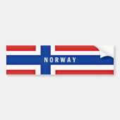 Vlag van Noorse Bumpersticker (Voorkant)