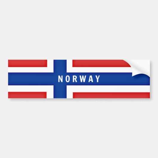 Vlag van Noorse Bumpersticker (Voorkant)