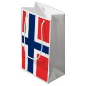 Vlag van Noorse Gift Bag Klein Cadeauzakje (Voorkant Gekanteld)