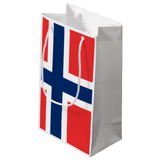 Vlag van Noorse Gift Bag Klein Cadeauzakje (Achterkant Gekanteld)