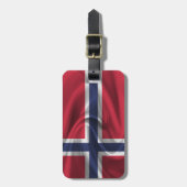 Vlag van Noorwegen Bagagelabel (Voorkant verticaal)