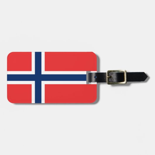 Vlag van Noorwegen Bagagelabel (Voorkant horizontaal)