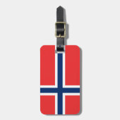 Vlag van Noorwegen Bagagelabel (Voorkant verticaal)