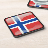 Vlag van Noorwegen Bier Onderzetter (Linkerzijde)