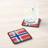 Vlag van Noorwegen Bier Onderzetter (Rechterzijde)