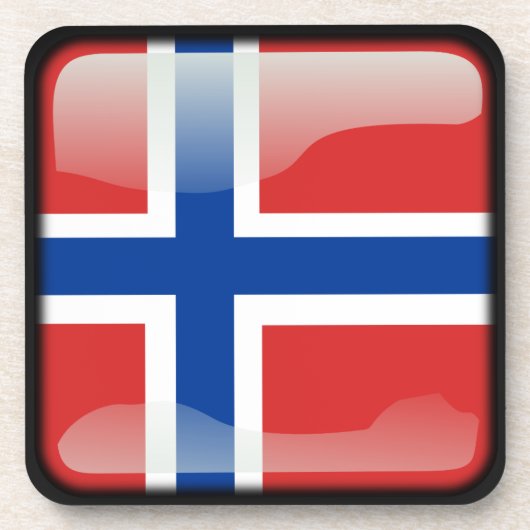 Vlag van Noorwegen Bier Onderzetter (Voorkant)