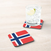 Vlag van Noorwegen Bier Onderzetter (Rechterzijde)