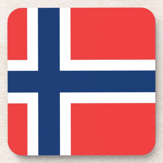 Vlag van Noorwegen Bier Onderzetter (Voorkant)