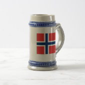 Vlag van Noorwegen Bierpul (Voorkant rechts)