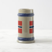 Vlag van Noorwegen Bierpul (Center)