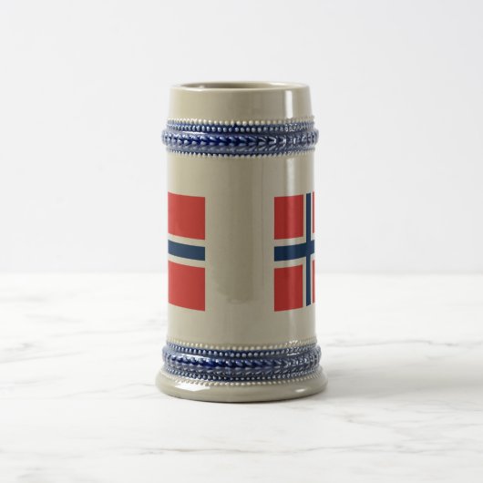 Vlag van Noorwegen Bierpul (Center)