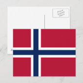 Vlag van Noorwegen Briefkaart (Voorkant / Achterkant)