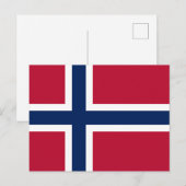 Vlag van Noorwegen Briefkaart (Voorkant / Achterkant)