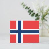 Vlag van Noorwegen Briefkaart (Staand voorkant)