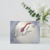 Vlag van Noorwegen Briefkaart (Staand voorkant)