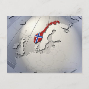 Vlag van Noorwegen Briefkaart