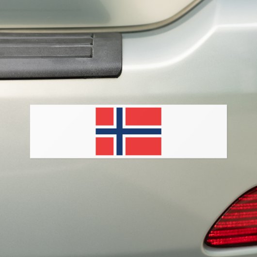 Vlag van Noorwegen Bumpersticker (Op auto)