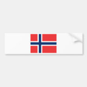 Vlag van Noorwegen Bumpersticker (Voorkant)