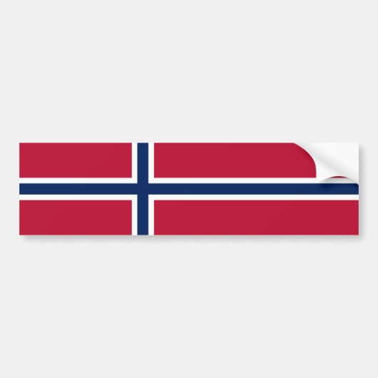 Vlag van Noorwegen Bumpersticker (Voorkant)
