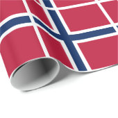 Vlag van Noorwegen Cadeaupapier (Rol Hoek)