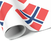 Vlag van Noorwegen Cadeaupapier (Rol Hoek)