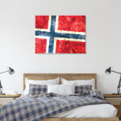 Vlag van Noorwegen Canvas Afdruk (Insitu (Slaapkamer))
