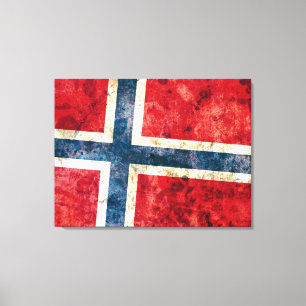 Vlag van Noorwegen Canvas Afdruk