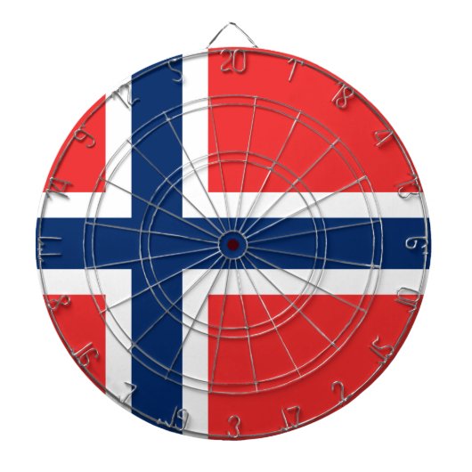 Vlag van Noorwegen Dartbord (Voorkant)