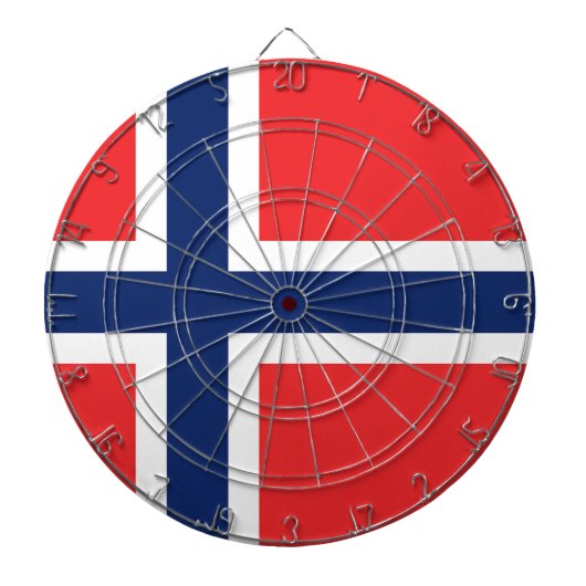 Vlag van Noorwegen Dartbord (Voorkant)