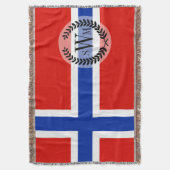 Vlag van Noorwegen Deken (Voorkant Verticaal)