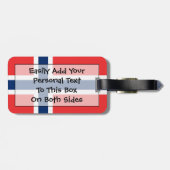 Vlag van Noorwegen Easy ID Personal Bagagelabel (Achterkant horizontaal)