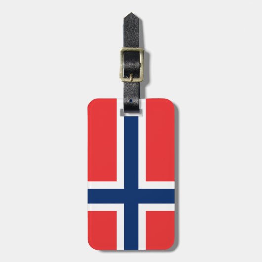 Vlag van Noorwegen Easy ID Personal Bagagelabel (Voorkant verticaal)