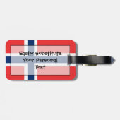 Vlag van Noorwegen Easy ID Personal Bagagelabel (Achterkant horizontaal)
