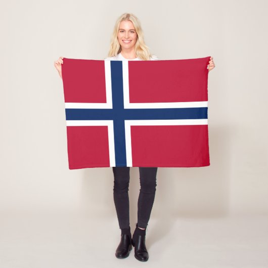 Vlag van Noorwegen Fleece Deken (In situ)