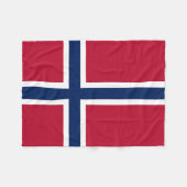 Vlag van Noorwegen Fleece Deken (Voorkant (Horizontaal))