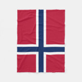 Vlag van Noorwegen Fleece Deken (Voorkant)