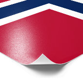 Vlag van Noorwegen Foto Afdruk (Hoek)