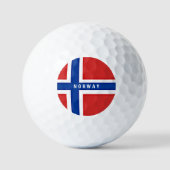 Vlag van Noorwegen Golfballen (Voorkant)