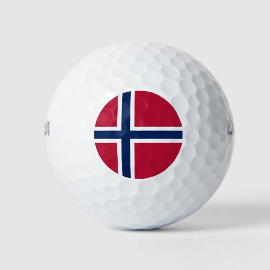 Vlag van Noorwegen Golfballen (Voorkant)