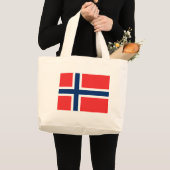 Vlag van Noorwegen Grote Tote Bag (Voorkant (product))
